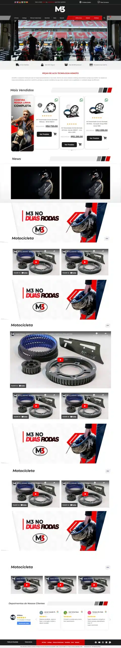 Projeto do site M3Moto