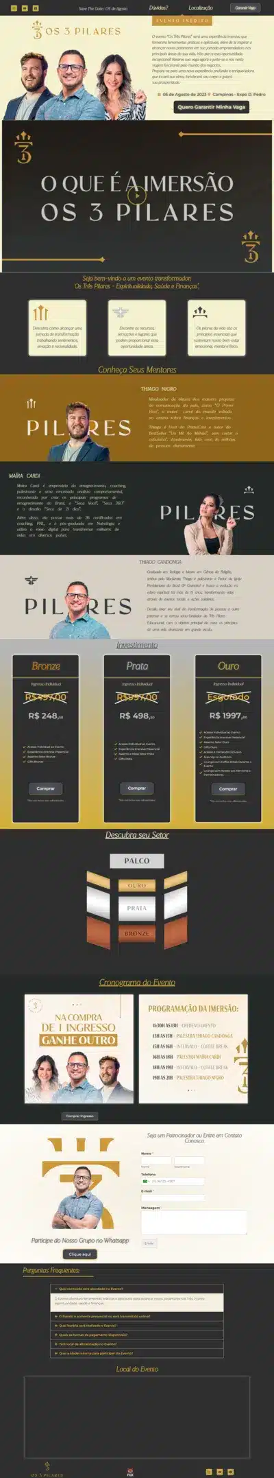Projeto do site Os Três Pilares
