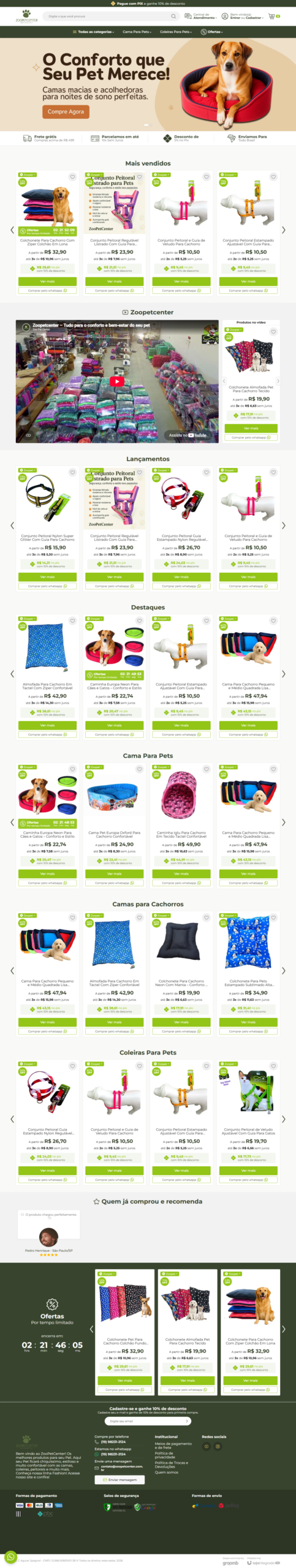 Projeto do site Zoopetcenter