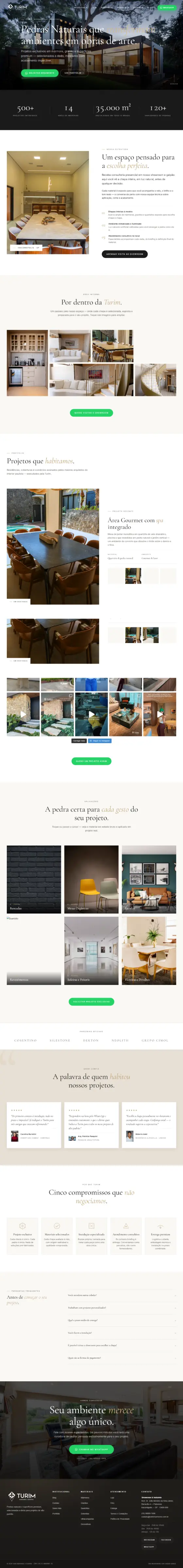 Turim Mármores — site institucional desenvolvido pela DH Digital